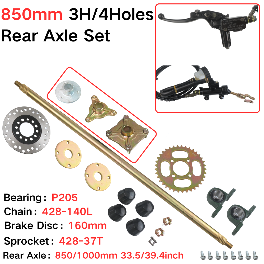 850mm Rear Axle Complete Set W - огляд і ціна Sprocket