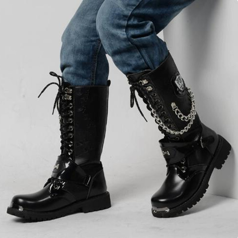 Luxury Men Motorcycle Boots Mi - огляд і ціна Motorcycle Chain