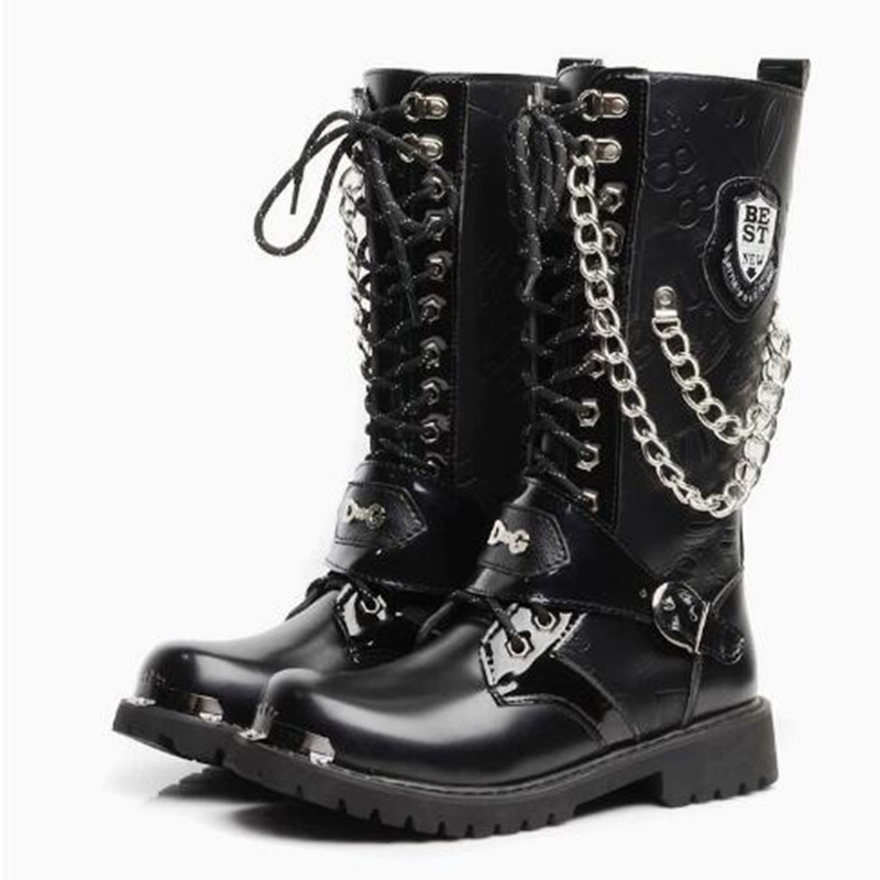 Men Fashion Motorcycle Boots M - огляд і ціна Motorcycle Chain